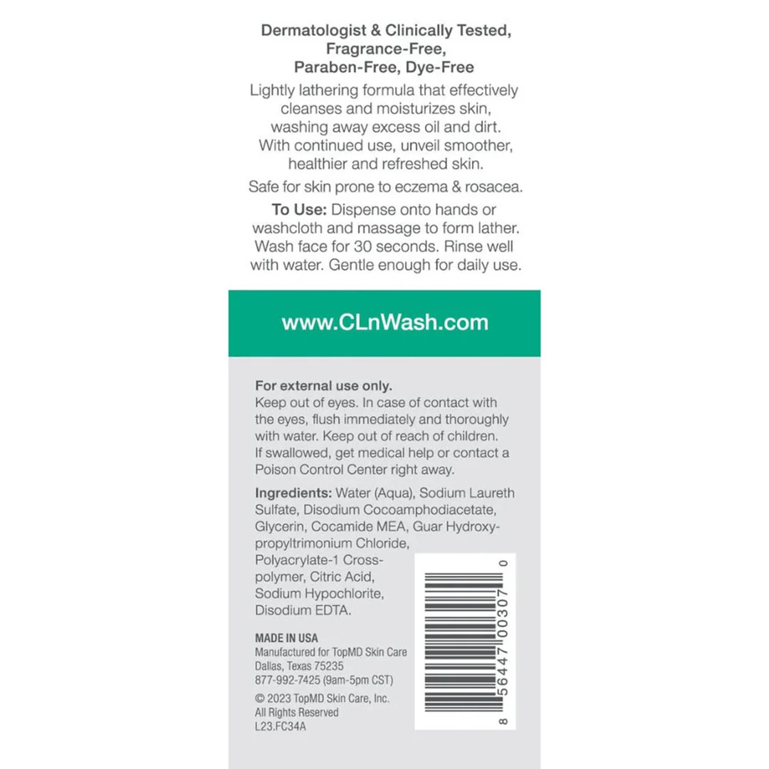 CLn® Facial Cleanser 3.4 Fl Oz (100 ml) - Image 3