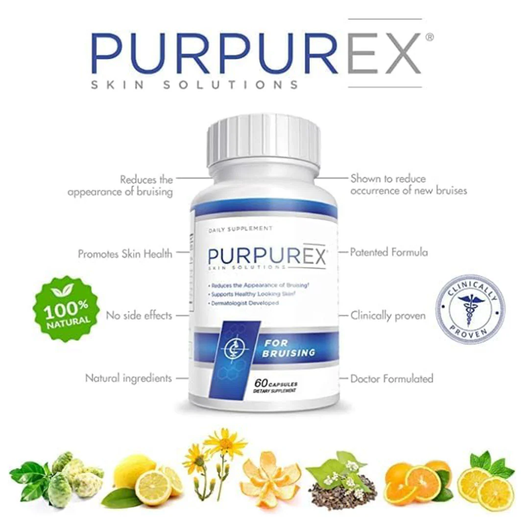 Purpurex® Daily Supplement for Bruising 60 Capsules - Image 2