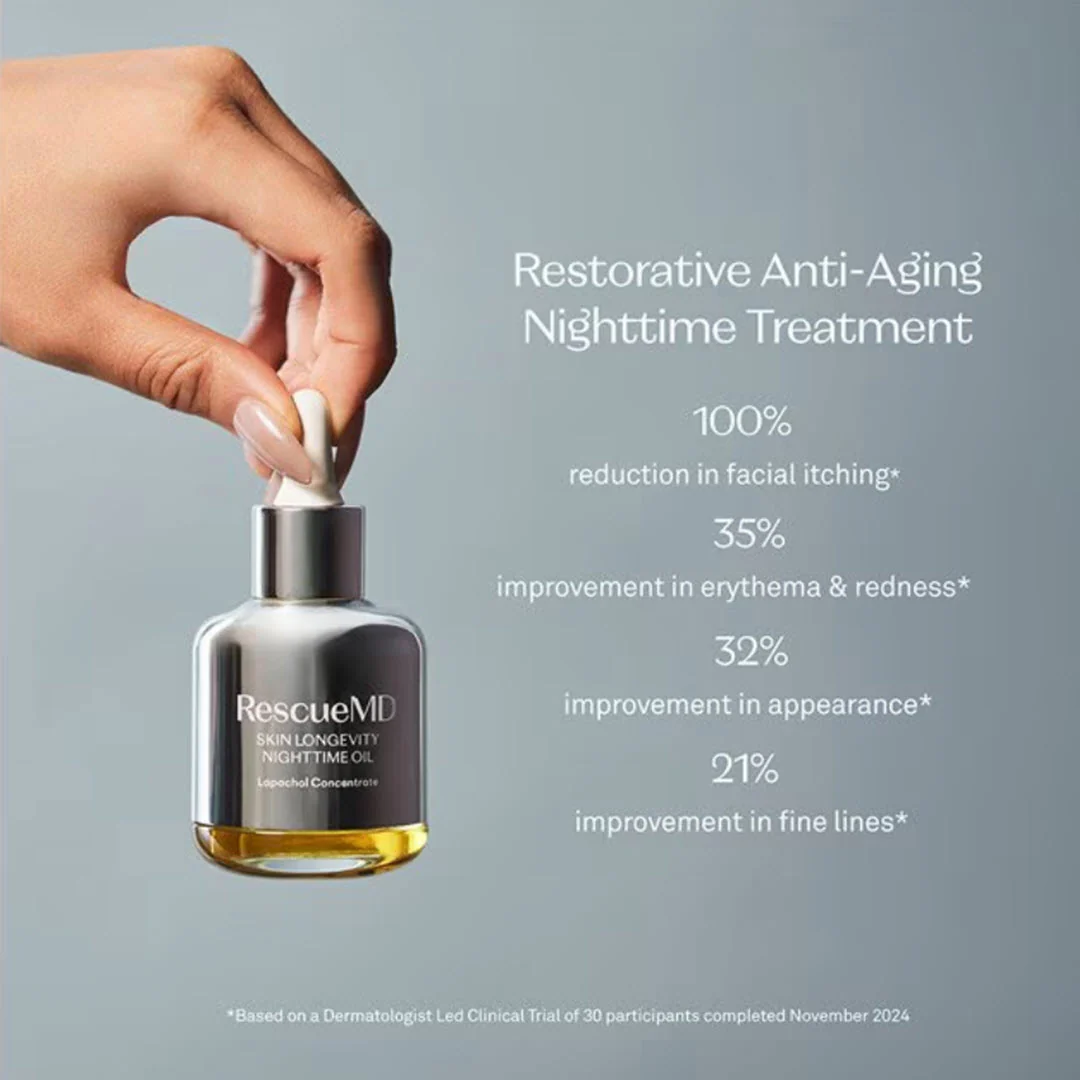 RescueMD® Skin Longevity Nighttime Oil 1.7 fl oz / 50ml - Image 3