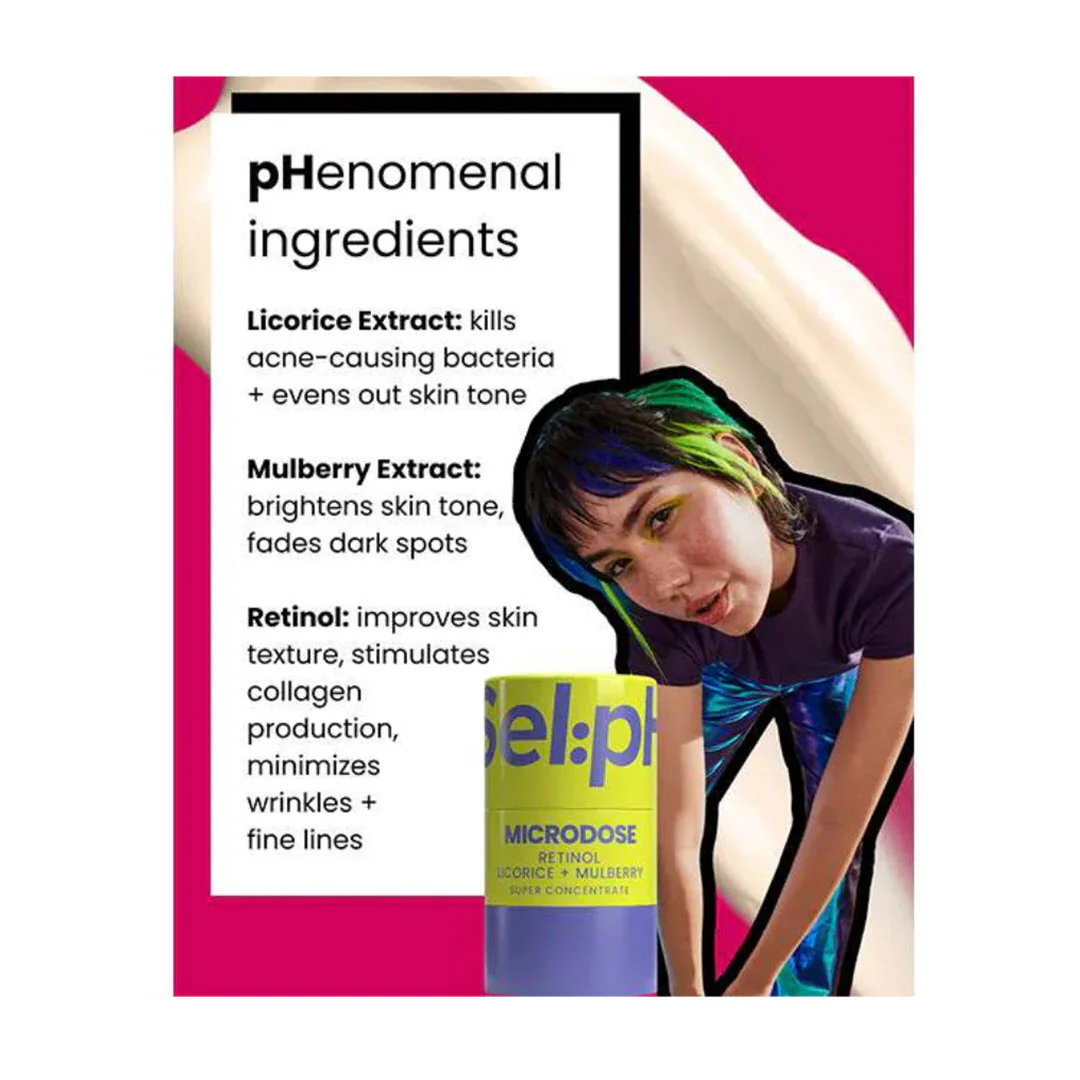 SelpH® Anti-Inflammatory Microdose with Retinol + Licorice + Mulberry Extracts 0.51 fl oz - Image 2