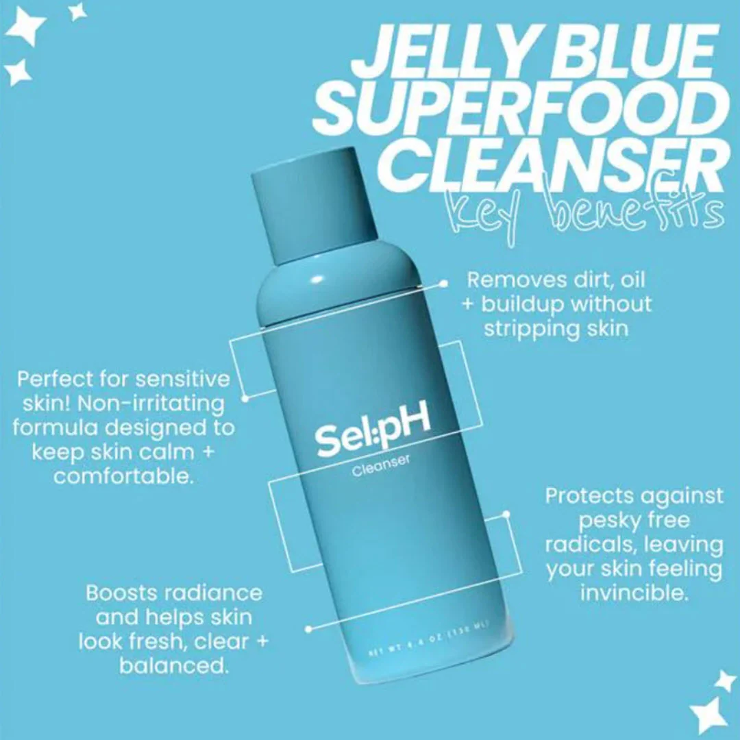 SelpH® Jelly Blue Superfood Cleanser 4.4 fl oz - Image 3