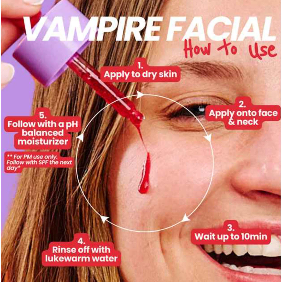 SelpH® Vampire Facial AHA 25% + BHA 2% Peeling Solution 1.01 fl oz - Image 3
