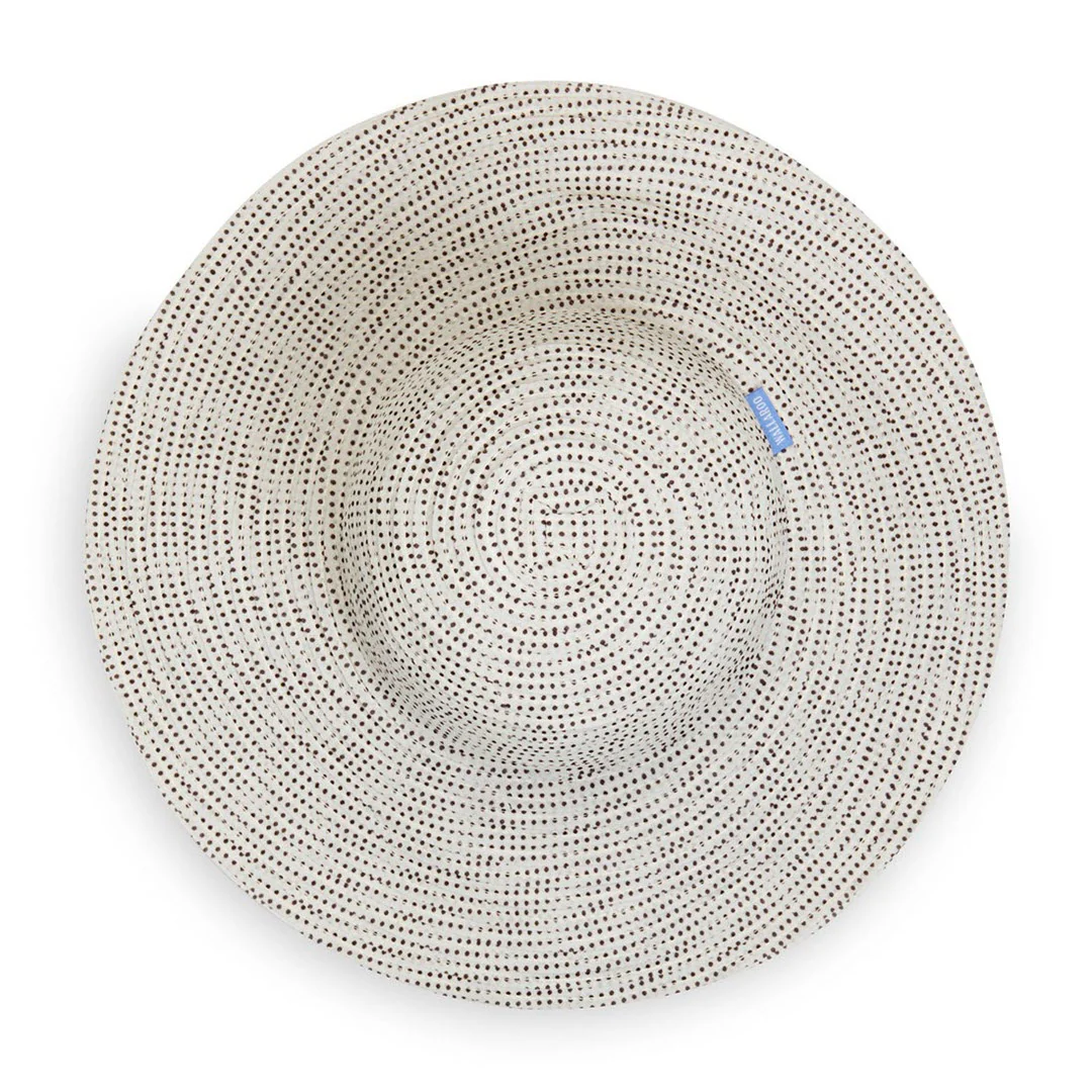Wallaroo Hat Company® Women's Scrunchie Hat - Natural/Brown Dots M (58cm) - Image 2