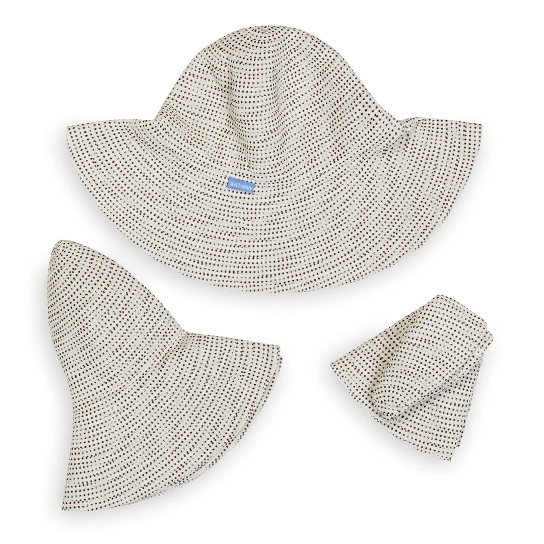 Wallaroo Hat Company® Women's Scrunchie Hat - Natural/Brown Dots M (58cm) - Image 3